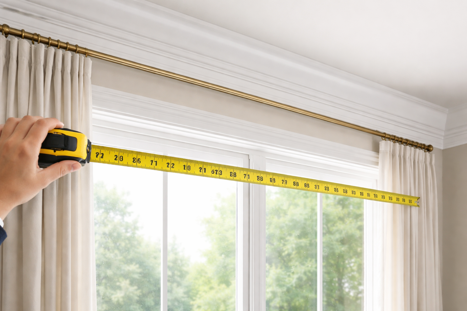 Metroiron.net measuring window for drapery medallion Metroiron.net measuring a window