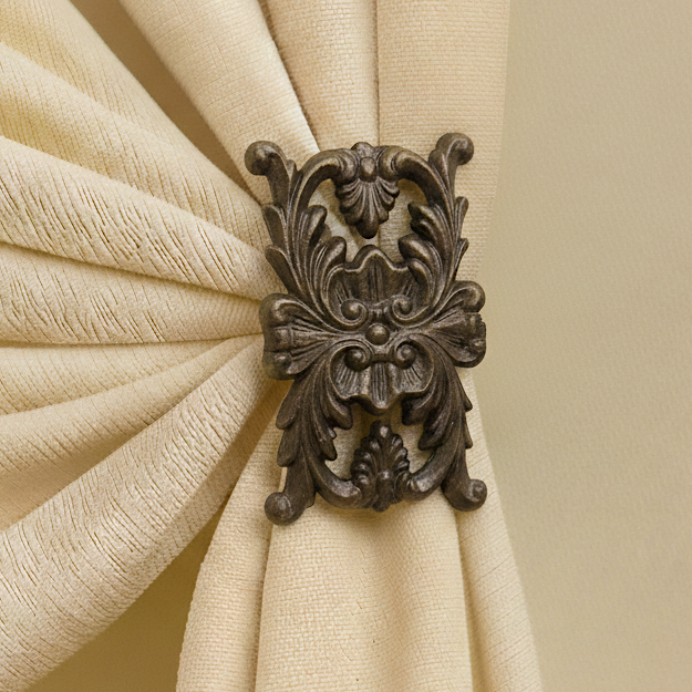 Rococo Fleur Drapery Medallion Rococo Fleur Drapery Medallion by Metropolis Iron or Metroiron