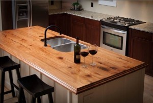 DIY-Reclaimed wood countertop