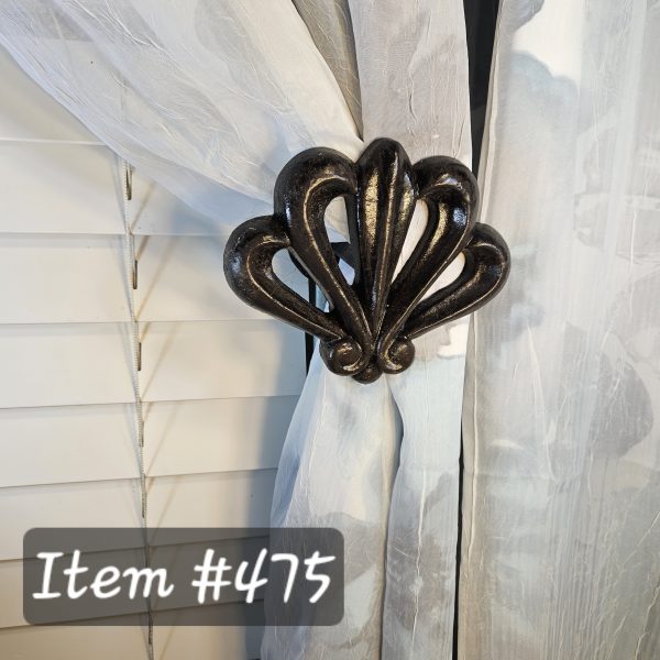 Elegant drapery medallion, holdback, tieback, rosette, creative window treatment hardware - Item #475