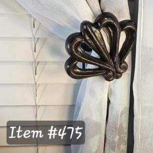 Elegant drapery medallion, holdback, tieback, rosette, creative window treatment hardware - Item #475