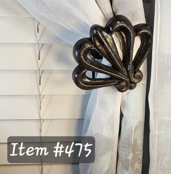 Elegant drapery medallion, holdback, tieback, rosette, creative window treatment hardware - Item #475